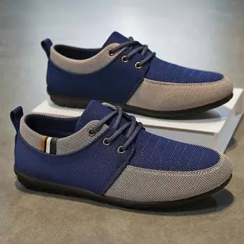 Мужская обувь большого размера 2025 года, новые дышащие парусиновые туфли, корейская версия, модные повседневные туфли с низким верхом, универсальная рабочая обувь для мужчин 39 хаки