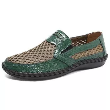 Мужская обувь большого размера 38–46 из дышащей сетчатой ткани 38 зелёный