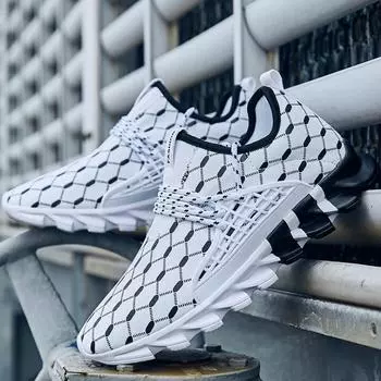 Мужская обувь большого размера 39-47Сверхлегкие спортивные повседневные мужские туфли Four Seasons Кроссовки для мужчин 39 чёрный