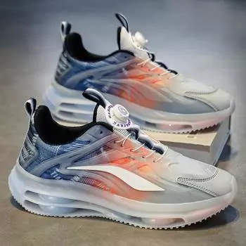 Мужская обувь большого размера, летняя, дышащая, сетчатая, повседневная, спортивная обувь, усиленная, вращающаяся кнопка, воздушная подушка, мягкая подошва, daddy tide 39 небесно-голубой