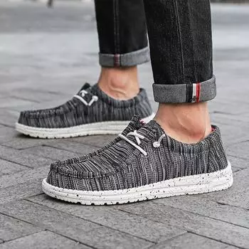 Мужская обувь большого размера, модные туфли-лоферы, повседневная обувь, мужская парусиновая обувь, чехол для ног, ленивый, одна педаль 40