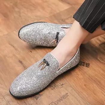 Мужская обувь большого размера, новые повседневные кожаные туфли, модная корейская версия, комбинезон с одной педалью, кожаные туфли, трендовые туфли для парикмахеров 38