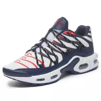 Мужская обувь большого размера с воздушной подушкой на всю ладонь, повседневная дышащая спортивная обувь, персонализированные трендовые ремешки, кроссовки для бега для студентов 39