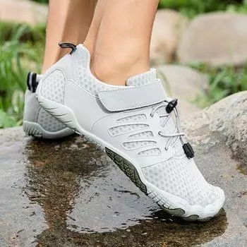 Мужская обувь босиком для родителей и детей, уличная обувь для водного спорта, быстросохнущая, прочная, для взрослых, пляжная обувь для плавания, водная обувь, тапочки, водные кроссовки EU:45 чёрный