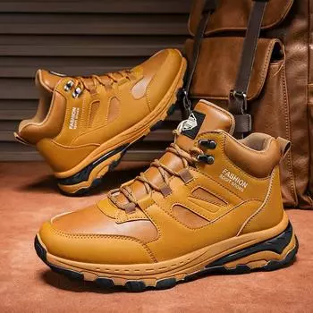 Мужская обувь Ботинки Martin Мужские зимние ботинки для альпинизма Повседневные ботинки большого размера Универсальные высокие ботинки для велоспорта 40 чёрный