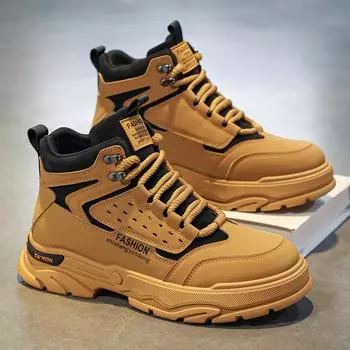 Мужская обувь Ботинки Martin с высоким берцем, нескользящие, износостойкие, инструментальная обувь Мужская повседневная универсальная спортивная обувь 39