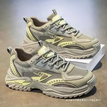 Мужская обувь бренда Putian 2025 года, новая весенняя модная брендовая универсальная повседневная мужская спортивная студенческая обувь для увеличения роста, модная обувь для пап 39 серый