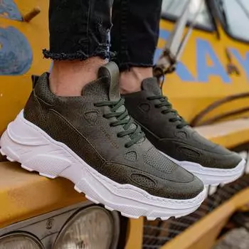 Мужская обувь Chekich, кроссовки цвета хаки, на шнуровке, летний сезон, удобная белая подошва, спортивная легкая обувь для ходьбы на природе, CH089