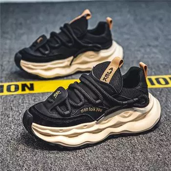 Мужская обувь четыре сезона новая повседневная обувь модная молодежная мужская спортивная обувь корейская версия трендовая платформа папины туфли 39