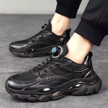 Мужская обувь Дарт Вейдер, весенняя молодежная универсальная повседневная спортивная обувь на воздушной подушке для бега с толстой подошвой, увеличивающей рост, черная модная обувь для папы 38