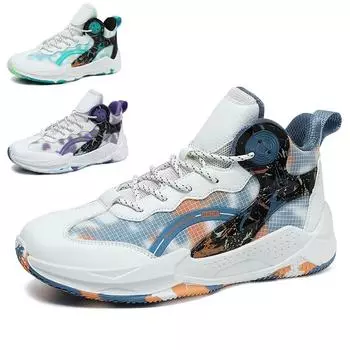 Мужская обувь Детская обувь Баскетбольная обувь Повседневная дышащая обувь Кроссовки для мальчиков и девочек 36