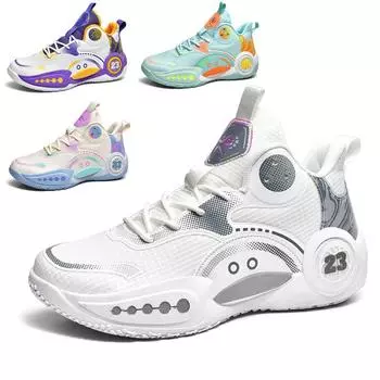 Мужская обувь Детская обувь Баскетбольная обувь Повседневная дышащая обувь Кроссовки для мальчиков и девочек 35
