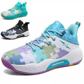 Мужская обувь Детская обувь Баскетбольная обувь Повседневная дышащая обувь Кроссовки для мальчиков и девочек 36