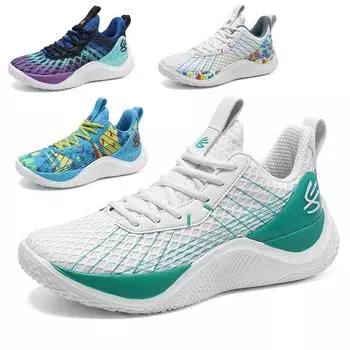 Мужская обувь Детская обувь Баскетбольная обувь Повседневная дышащая обувь Кроссовки для мальчиков и девочек 36