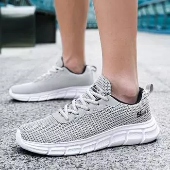 Мужская обувь для активного отдыха, легкие кроссовки для мужчин, повседневная дышащая обувь, нескользящая, удобная, размер 39-48, Zapatillas Hombre 39 чёрный