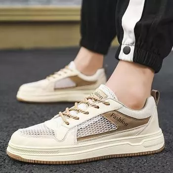 Мужская обувь для активного отдыха, новая, удобная, легкая, дышащая, летняя, повседневная, для крикета 39 бежевый