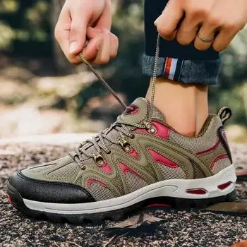 Мужская обувь для активного отдыха, повседневная спортивная обувь, дышащая, нескользящая, удобная обувь, скальная обувь, походная обувь, кроссовки, размер 39-44 39 светло-зеленый