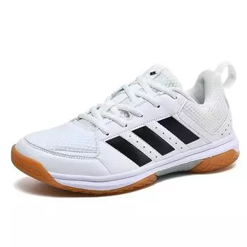 Мужская обувь для бадминтона, обувь для настольного тенниса, волейбольная обувь, спортивные кроссовки 39 оранжевый/белый