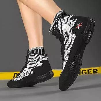 Мужская обувь для борьбы Оригинальная боксерская обувь Дышащие тренировочные боевые кроссовки Повседневная спортивная профессиональная экипировка Ботинки для борьбы 35