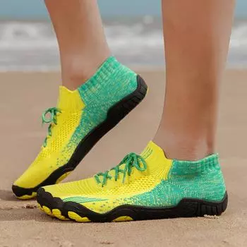 Мужская обувь для босых ног для плавания Пляжная обувь Быстросохнущие спортивные сандалии для занятий спортом Легкие сандалии для пар на шнуровке Кроссовки для плавания 46 36 оранжевый