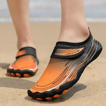 Мужская обувь для босых ног, легкая пляжная обувь, пара, быстросохнущие, дышащие, спортивные сандалии для походов, тренировочная обувь, удобные сандалии 46 35 оранжевый