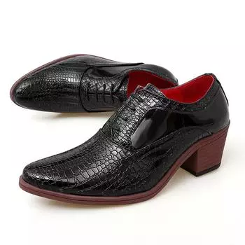 Мужская обувь для общения Модные тенденции Официальные туфли на толстом каблуке Офисная обувь Мужская свадебная обувь Обувь 38 белый