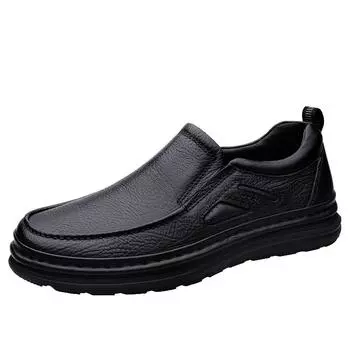 Мужская обувь для офиса 2024, повседневная деловая официальная обувь для мужчин, туфли на платформе для мужчин, свадебные модельные туфли 38 чёрный