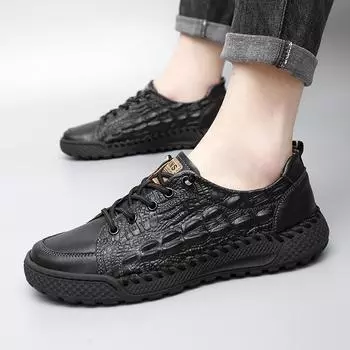 Мужская обувь для отдыха на природе, повседневная мужская повседневная одежда, официальная мужская офисная обувь, повседневная мужская обувь из натуральной кожи для мужчин 6.5