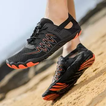 Мужская обувь для плавания, женские носки для дайвинга, обувь для плавания босиком в воде, пляжные кроссовки для ходьбы по течению, спортивные кроссовки для фитнеса, йоги, серфинга 35 оранжевый