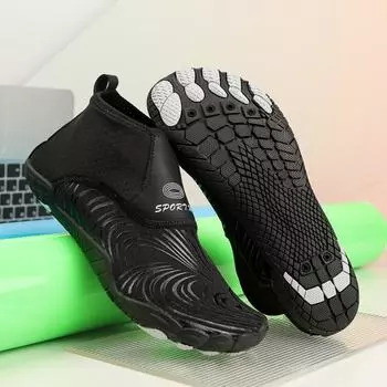 Мужская обувь для плавания, женские носки для дайвинга, обувь для плавания босиком в воде, пляжные кроссовки для ходьбы по течению, спортивные кроссовки для фитнеса, йоги, серфинга 35 чёрный