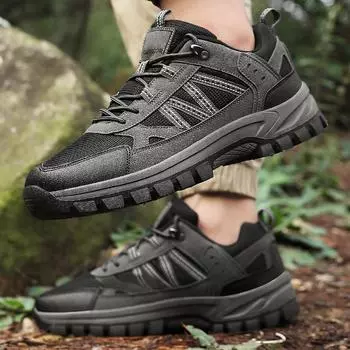 Мужская обувь для походов на открытом воздухе, модные кроссовки на осень-зиму, повседневные спортивные кроссовки для бега 39 чёрный