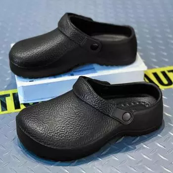 Мужская обувь для повара, мужские садовые сабо, уличные повседневные тапочки, сандалии, водонепроницаемая рабочая обувь, женская садовая обувь, нескользящая кухонная обувь 38