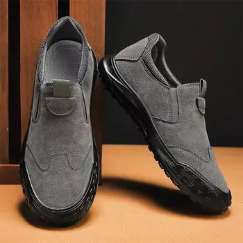 Мужская обувь для страхования труда дышащая летом, а ленивые туфли для мужчин нескользящие и износостойкие рабочие туфли. Повседневная походная обувь 39 хаки