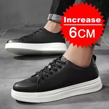 Мужская обувь для увеличения роста, мужские кроссовки, обувь для увеличения роста, внутренняя часть 6 см, обувь для мужчин, скрытый каблук, спортивная повседневная обувь 44
