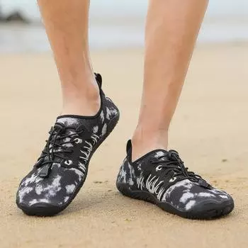 Мужская обувь для воды Дышащая легкая обувь для водного спорта Мужская эластичная нескользящая пляжная обувь для прогулок Унисекс Быстросохнущая аква-обувь для серфинга и плавания EU:36 синий