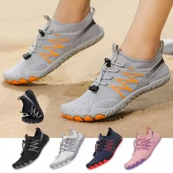 Мужская обувь для воды Женская обувь босиком для плавания в воде Upstream Пляжные спортивные сандалии для плавания Быстросохнущие сандалии для катания на лодках Дайвинг Серфинг Забродные кроссовки Для тренажерного зала Фитнес Йога 36 чёрный