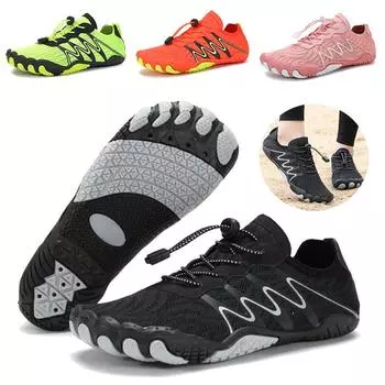 Мужская обувь для воды Женская обувь для воды Пляжная обувь босиком Быстросохнущие сандалии для плавания Дренажная обувь для плавания вверх по течению Кроссовки для фитнеса Йога Дайвинг Серфинг Кемпинг Бег 36 чёрный