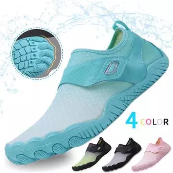 Мужская обувь для воды Женская пляжная обувь для босиком в воде Водоотталкивающие сандалии для плавания Быстросохнущие кроссовки для ходьбы на лодках Рыбалка для серфинга Для езды на велосипеде Фитнес Йога 35 розовый