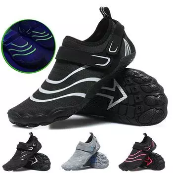 Мужская обувь для воды Женская пляжная обувь для босиком в воде Сандалии для плавания Дренажная обувь для прогулок Быстросохнущая обувь для катания на лодках Рыбалка для серфинга Обувь для велоспорта и фитнеса 35 серый