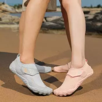 Мужская обувь для воды, женская пляжная обувь босиком, дышащая спортивная обувь, быстросохнущие кроссовки River Sea Aqua, мягкие пляжные кроссовки EU:45 чёрный