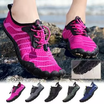 Мужская обувь для воды Женская пляжная обувь для босиком в воде Сандалии для плавания Дренажные туфли для забродов Быстросохнущие кроссовки для катания на лодках Рыбалка для серфинга Для езды на велосипеде Фитнес Йога 36 синий