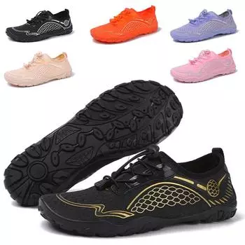Мужская обувь для воды, женская пляжная обувь для босиком, водная обувь, быстросохнущие сандалии для плавания, дренажные кроссовки для плавания вверх по течению, для фитнеса, йоги, дайвинга, серфинга, кемпинга, бега 35 оранжевый