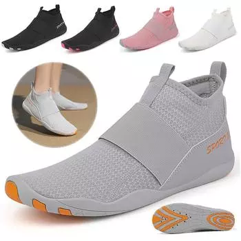 Мужская обувь для воды Женские носки для дайвинга Босиком Высокие туфли для плавания в воде Upstream Beach Wading Спортивные кроссовки для фитнеса Йога Серфинг 35 чёрный