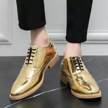 Мужская обувь для вождения на открытом воздухе 2024 года, новые мужские свадебные туфли в британском стиле, дизайнерские туфли ручной работы из кожи класса люкс для мужчин, туфли-оксфорды для вечеринок 38 чёрный