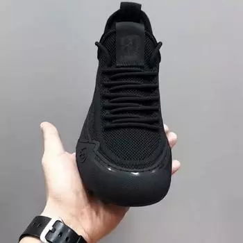 Мужская обувь дышащая летом, новая повседневная сетчатая поверхность, дезодорирующая и универсальная толстая подошва, высокая, удобная и модная 39 серый