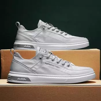 Мужская обувь, дышащая парусиновая обувь для весны и лета, модная повседневная спортивная обувь для сноуборда, одинарные туфли 39 серый