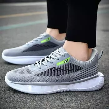 Мужская обувь, дышащая повседневная обувь с сетчатой поверхностью, студенческие кроссовки для бега, дорожная обувь 44 синий