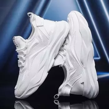 Мужская обувь Дышащая спортивная теннисная обувь из дышащей ткани 39 чёрный