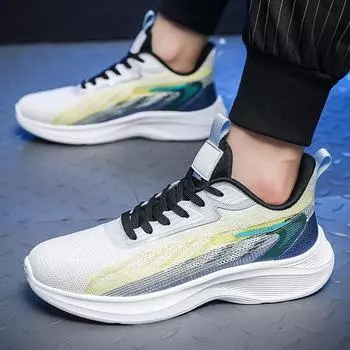 Мужская обувь дышащая ученическая обувь средней школы на платформе с плетеной подошвой повседневная спортивная обувь мужская летняя сетчатая обувь универсальная молодежная обувь для бега на платформе 39 серый