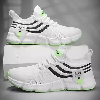 Мужская обувь Дышащие классические кроссовки для бега Мужская уличная легкая удобная сетчатая обувь без застежек для ходьбы Теннисные туфли 36